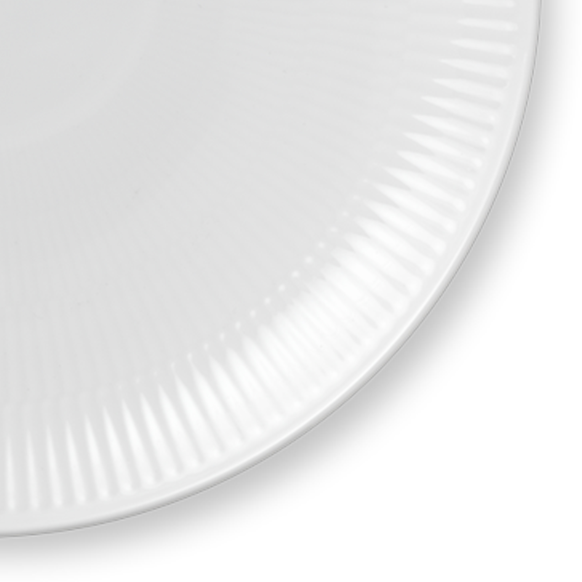 Zoom billed af Hvid Riflet Tallerken Coupe 23 cm